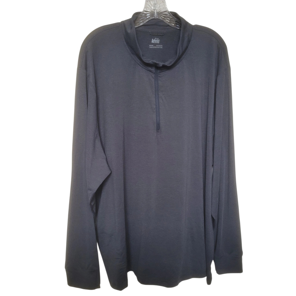 REI Co-op Gray‎ Active Pursuits Long-Sleeve Quarter-Zip Pullover - Men's 3XL